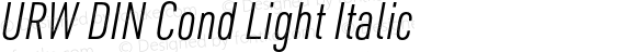 URW DIN Cond Light Italic