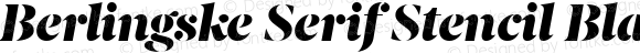 Berlingske Serif St Blk Italic