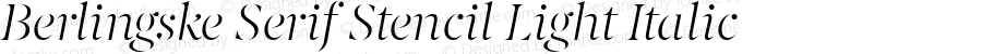 Berlingske Serif St Lt Italic