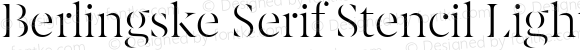 Berlingske Serif Stencil Light