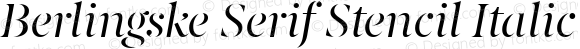Berlingske Serif Stencil Italic