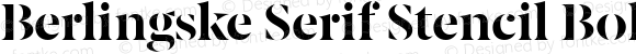 Berlingske Serif Stencil Bold