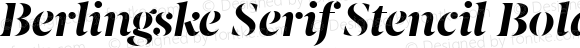 Berlingske Serif St Bold Italic