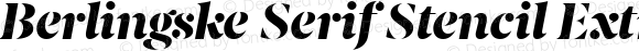 Berlingske Serif Stencil ExtraBold Italic