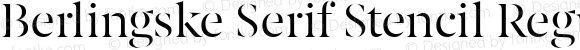 Berlingske Serif Stencil Regular