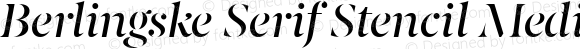 Berlingske Serif Stencil Medium Italic