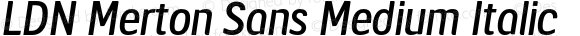 LDN Merton Sans Medium Italic