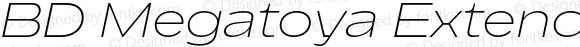 BD Megatoya Extended Extra Light Italic