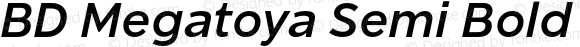 BD Megatoya Semi Bold Italic