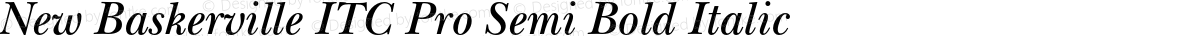 New Baskerville ITC Pro Semi Bold Italic