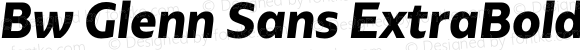 Bw Glenn Sans ExtraBold Italic