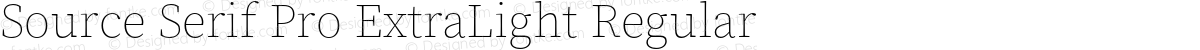 Source Serif Pro ExtraLight Regular