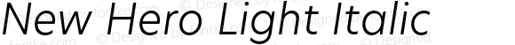 New Hero Light Italic