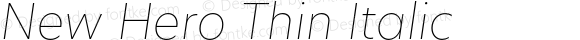 New Hero Thin Italic