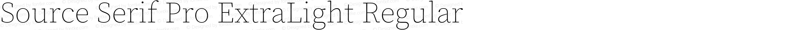 Source Serif Pro ExtraLight Regular