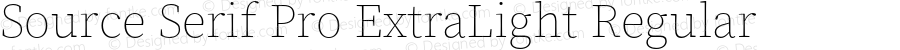 Source Serif Pro ExtraLight Regular