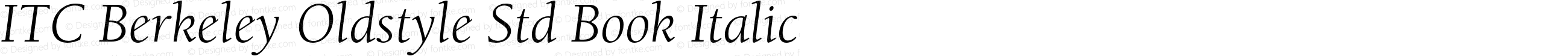 ITC Berkeley Oldstyle Std Book Italic