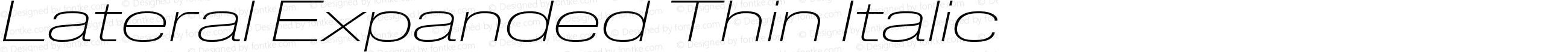 Lateral Expanded Thin Italic