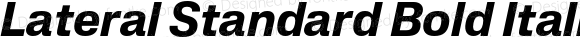 Lateral Standard Bold Italic