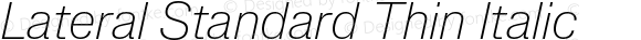 Lateral Standard Thin Italic