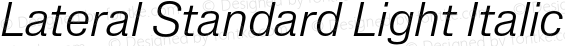 Lateral Standard Light Italic