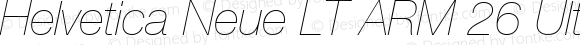 Helvetica Neue LT ARM 26 UltraLight Italic