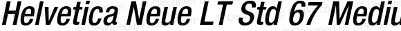 Helvetica Neue LT Std 67 Medium Condensed Oblique