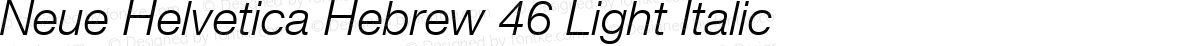 Neue Helvetica Hebrew 46 Light Italic