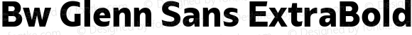 Bw Glenn Sans ExtraBold Regular