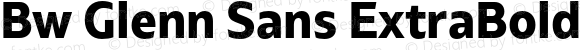 Bw Glenn Sans ExtraBold Regular