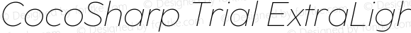 CocoSharp Trial ExtraLight Italic