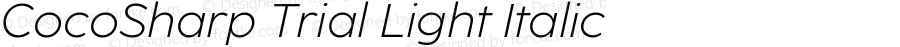 CocoSharp Trial Light Italic Version 1.000