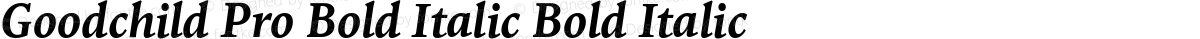 Goodchild Pro Bold Italic Bold Italic