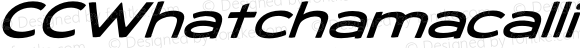 CCWhatchamacallit Expanded Italic