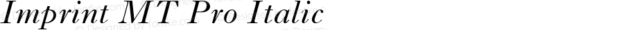 Imprint MT Pro Italic