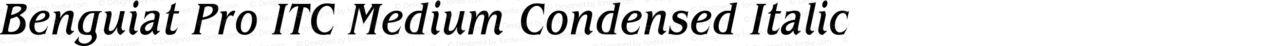 Benguiat Pro ITC Medium Condensed Italic