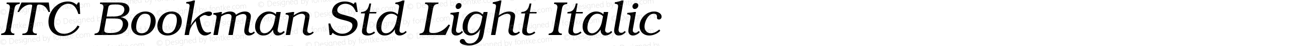 ITC Bookman Std Light Italic