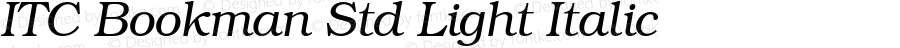 ITC Bookman Std Light Italic