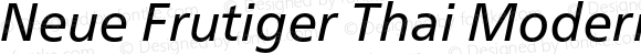 Neue Frutiger Thai Modern Italic