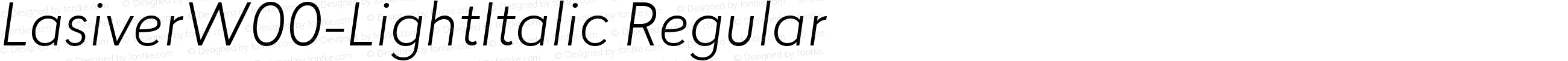 Lasiver W00 Light Italic