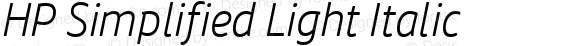 HP Simplified Light Italic