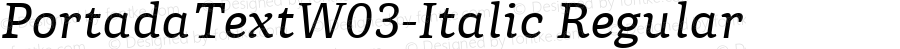 PortadaTextW03-Italic Regular Version 1.30