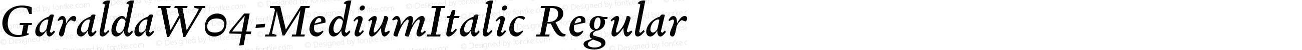 Garalda W04 Medium Italic