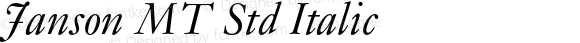 JansonMTStd-Italic