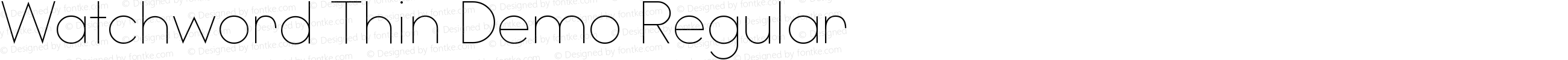 Watchword Thin Demo Regular
