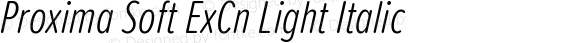 Proxima Soft ExCn Light Italic