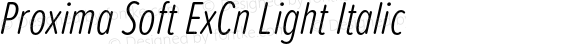 Proxima Soft ExCn Light Italic
