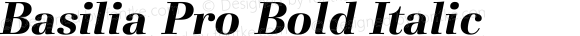 Basilia Pro Bold Italic