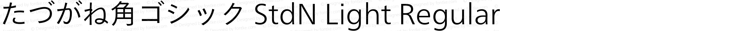 たづがね角ゴシック StdN Light Regular