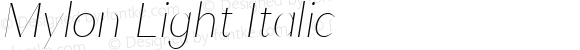 Mylon Light Italic